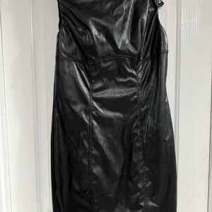 SHEIN Black and White Tiered One Shoulder Dress